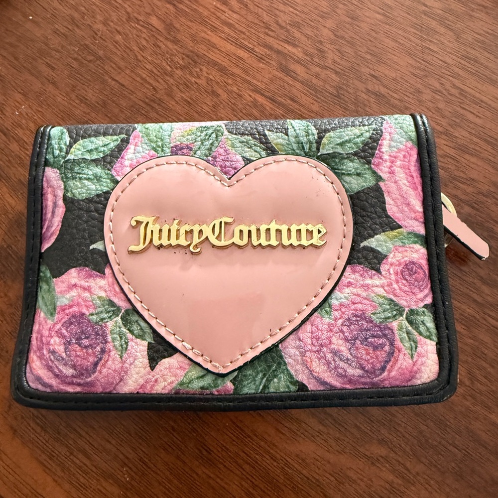 Juicy Couture Pink Floral Key & Card Holder